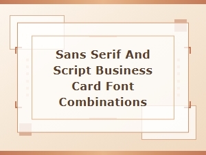 Sans Serif and Script Fonts for Creative Cards