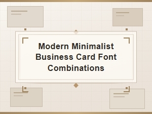 Masterful Font Pairings for Minimalist Cards