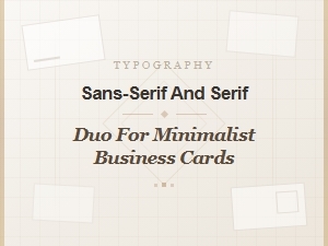 A Minimalist Pairing of Serif and Sans-Serif